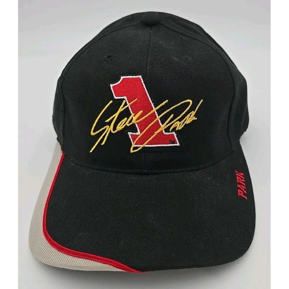 Nascar Steve Park #1 Pennzoil Racing Hat Cap Black Adjustable Strapback